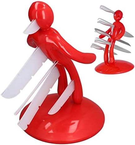Bloco de faca, portador engraçado de faca de cozinha de mesa de mesa de mesa engraçada com uma capa de faca para cutelo
