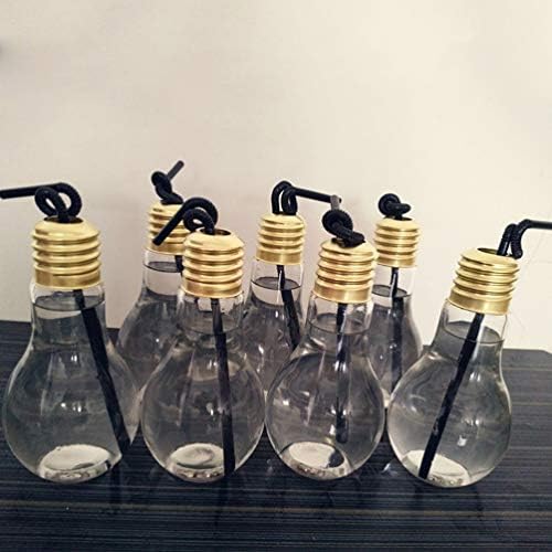 AMOSFUN 500ml brilho nas bulbo de palha escuro para copos de garrafa- lâmpada de vidro fofo de lâmpada em forma de lâmpada