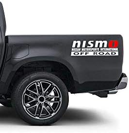 Neumaxx Die Cut White Nism0 adesivo de decalqueiro ajustado para Nissan Motorsports International Compatible para Nissan Off Road Frontier Truck Caminhão de decoração externa Pick Up Car