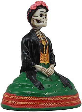 Presentes e decoração Ebros mexicano Dias de Los Muertos Sentado Lady Skeleton Day of the Dead estátua 4 Alto alto Decorativo