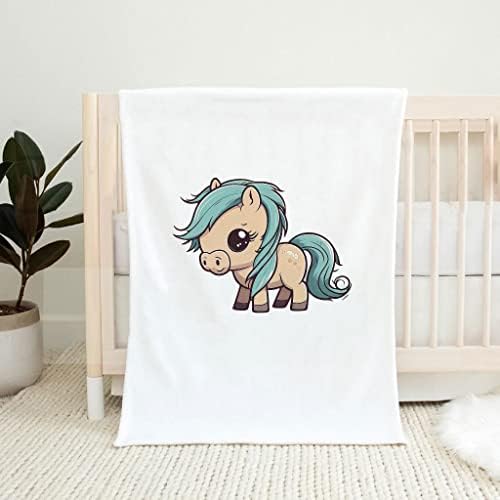 Cobertor de Swaddle do Baby Pony - Cobertor de bebê engraçado - Art Baby Clanta