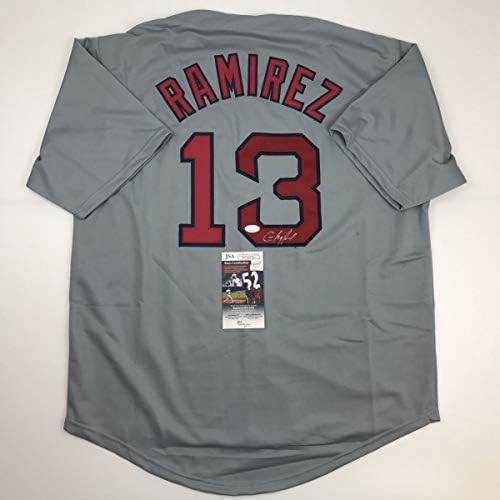 Autografado/assinado Hanley Ramirez Boston Grey Baseball Jersey JSA COA