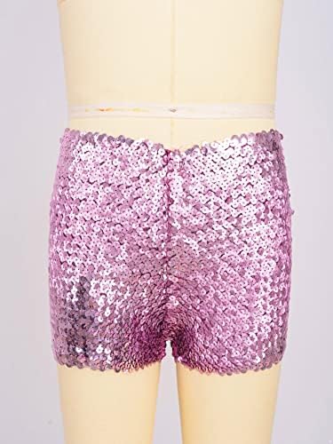 Chictry Kids Girls Shiny lantejão glitter de dança shorts boyshorts tocando shorts atléticos