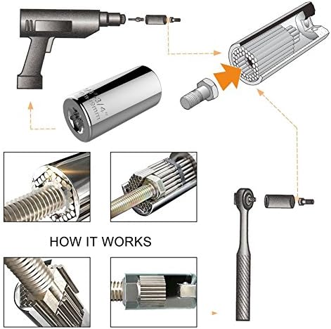 Soquete universal+broca de ângulo reto de 105 graus, 7mm-19mm de chaves de soquete de adaptador de catracas sem fio multifuncional,