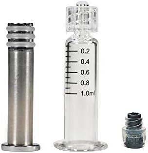 1ml Luer Lock Saringe Borossilicate Pyrex Glass - 100 PCS não médico com êmbolo de metal