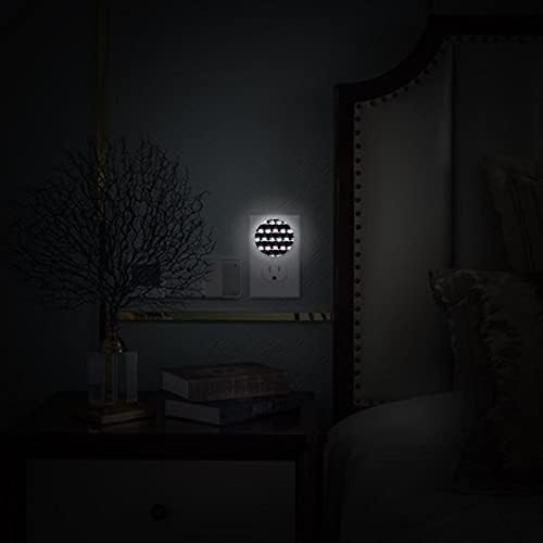 Deyya LED Night Light Plug in Wall com sensor automático Lâmpada de suporte de noite redonda para crianças Bedas Baby Berçário escada