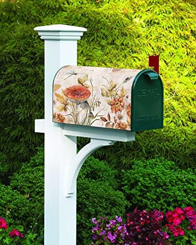 Capa de caixa de correio de cogumelos retrô - primavera no verão outono inverno caixa de correio de caixa de correio Acessórios de decoração