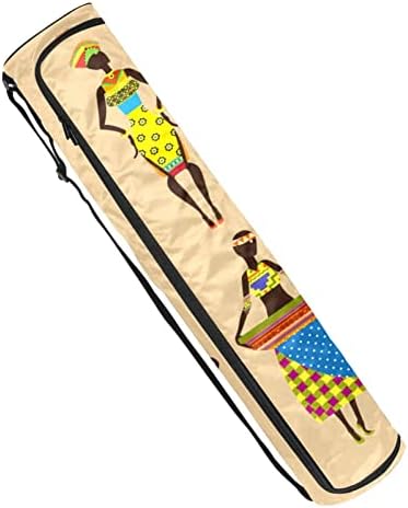 Boho Africa Africa étnica Pattern Yoga Mat Carrier Bolsa com alça de ombro de ioga bolsa de ginástica bolsa de praia
