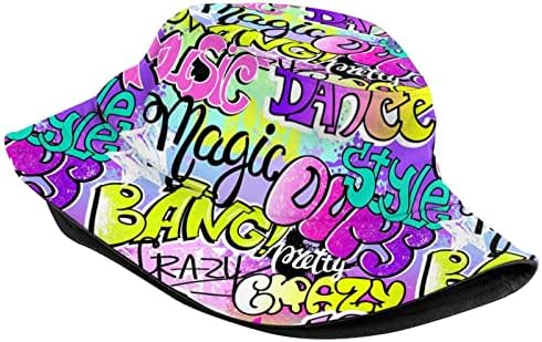 Graffiti Art Bucket Hat Hat Hat Hat Bet Travel Hat Hat Capdoor Capinho para homens unissex Mulheres