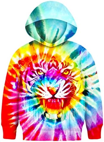 Hoodies gráficos de asilvain para meninos meninas impressão 3D Novelty colorful Cool Kids Sweatshirts Tamanho de 6 a 15 anos
