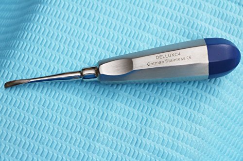 Cirurgia odontológica curva de 4 mm alemão Extração de extração de luxação de elevador azul