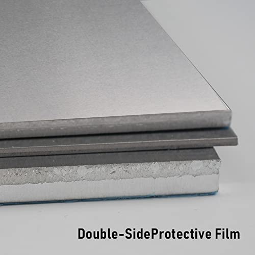 Fensores 1 PCS 6061 Placa de alumínio 1/16 de espessura x 8 x 8 Metal plana, barra plana de alumínio coberta com filme de proteção para artesanato manual, DIY, processamento