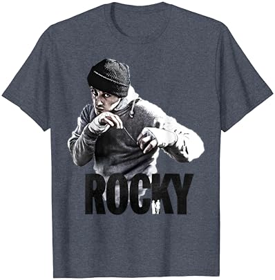 T-shirt Rocky Shadow Boxing Retrato Logo