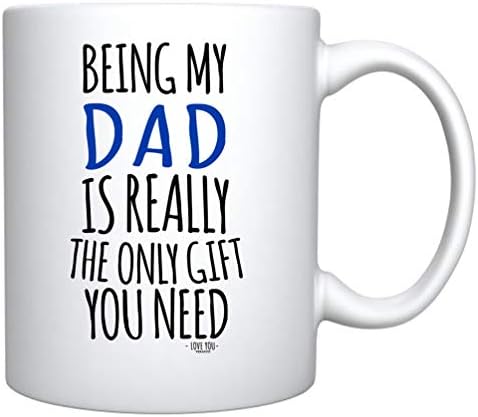 Veracco Sendo meu pai é realmente o único presente que você precisa de caneca de café branca de café engraçado do dia dos pais para