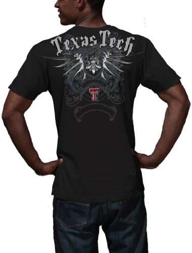 My My Men's Texas Tech Red Red Raiders Razor Wing Camiseta de manga curta, preta, média