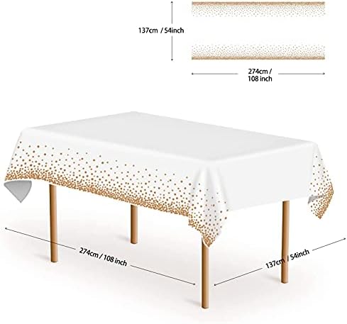 Pacote de mesa de plástico descartável Skycase 3, Rectangular de plástico Toneladas de compastais brancos para mesas