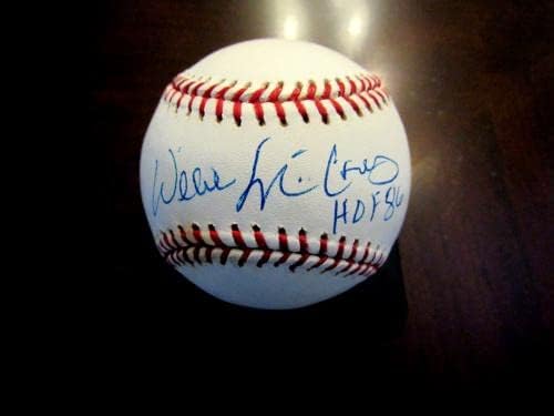 Willie McCovey Hof 1986 Giants Padres assinados Auto OML classificado 8 beisebol PSA/DNA - Bolalls autografados