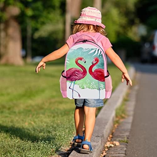 Mochila de viagem VBFOFBV, mochila de laptop para homens, mochila de moda, selva tropical flamingo aquarela