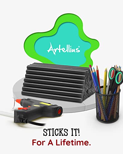 Artellius - Black Hot Glue Sticks 4 X.27 - Ultra Bond Melt Melt Melt Mini cola