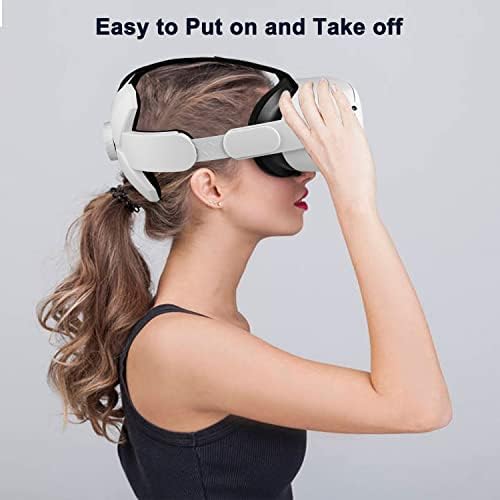 Techken VR Cabeça Cabeça Compatível para Meta Quest 2, Oculus Quest 2 Acessórios com almofada de cabeça, substituição
