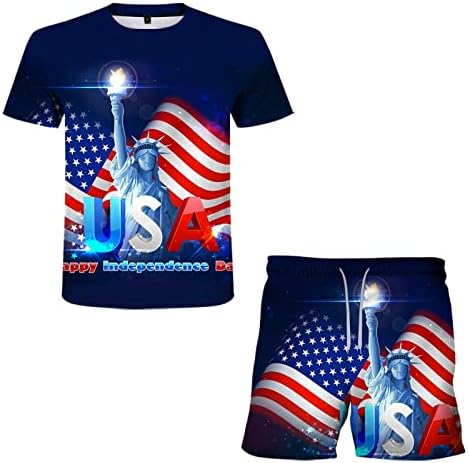 Mes Suits Day American Sailing Casual Men's Independence Summer Printing Sland 3D Set Ship Men Suits Will Turner