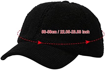 Capas de beisebol de inverno de lã macia para mulheres cor sólida e quente chapéu de beisebol frio chunky hat chapéu
