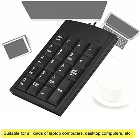 Teclado numérico USB, teclado portátil de mini numérico para laptop, design ultrafino, fácil de transportar, adequado