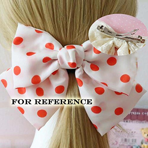 Black Large Bowknot French Barrettes