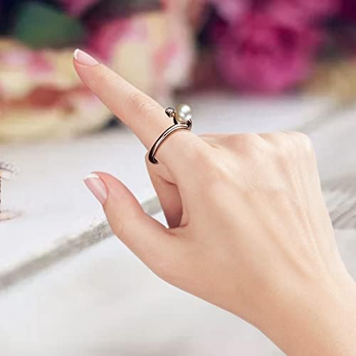Moda simples pérola de ouro requintado anéis meninas trendy diamante zircão de zircon anéis para mulheres jóias de