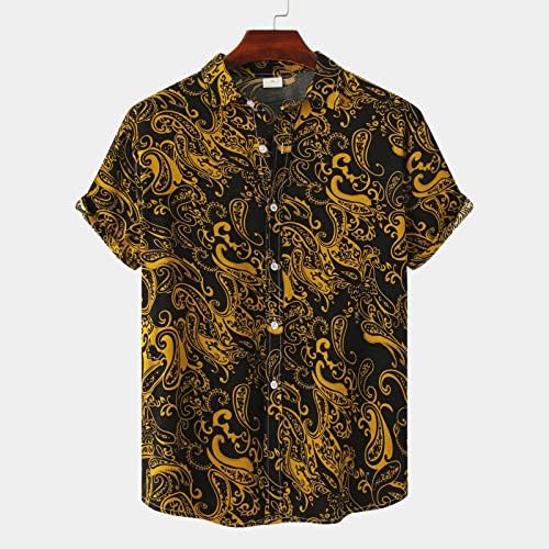 Camisa havaiana para homens verão novo manga curta de tamanho grande masculino de lapela de lapela de camisa de