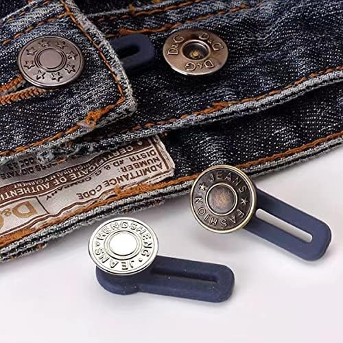 Botão de extensor de calças de 8 pacote Marshoho, botões de jeans retráteis para homens e mulheres, gente de alcance