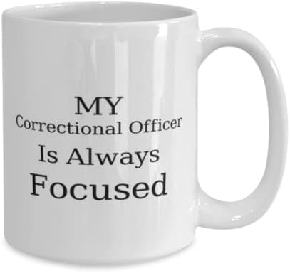 Oficial correcional Caneca, meu oficial correcional está sempre focado, idéias de presentes únicas para o oficial correcional,