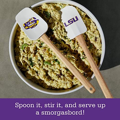 Coleção de cozinha universitária Spoonula Spoonula Silicone Spatula Conjunto, LSU Tigers