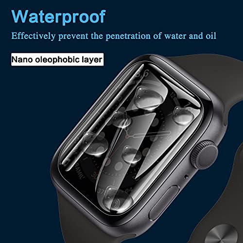[4 pacote] Protetor de tela de privacidade YMHML Compatível para a série Apple Watch 4mm Se série 6/5/4, [Atualizar filme anti-spy] filme anti-arranhão macio