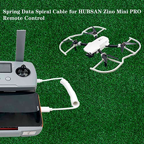Dados de mola enrolados com drone compatíveis com o Hubsan Zino Mini Pro/Zino Full Range/Exo Mini Pro/Blackhawk 2 Pro, White