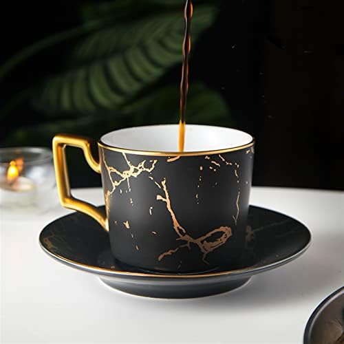 Tddgg mármore phnom penh cerâmica xícara de capa de 2 peças, além de dolho de chá de chá de capa de chá de cafés de capa de