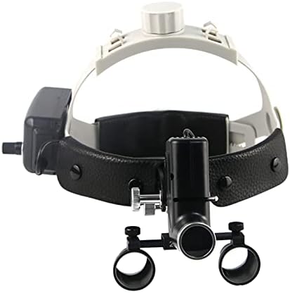 2,5x420mm Bandada de cabeça Loupes de óculos ópticos Loupe com 5W faróis dy-105