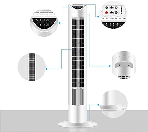 ISOBU LILIANG-- Ventilador de torre oscilante de 180 ° White, controle remoto e manual 3 Velocidade do vento Purificando