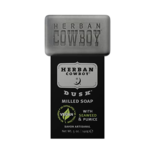 Herban Cowboy Milled Bar Soap Dusk - 5 oz, sabão masculino, vegano certificado