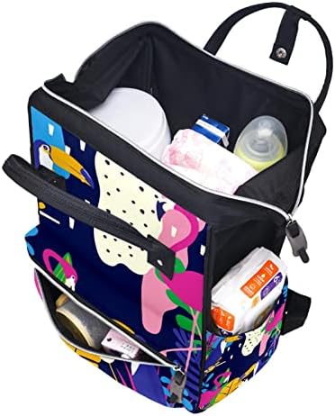 Mochila VBFOFBV Backpack, grandes sacolas unissex, pacote de viagens de volta para mães para pais, cartoon tropicais de