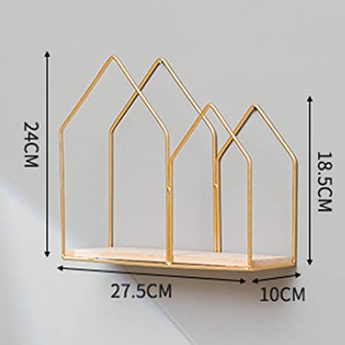 Deorbob Home Home Cabin Cabin Ferro de parede Plataforma de armazenamento Pequenos itens decoração Decoração de vaso