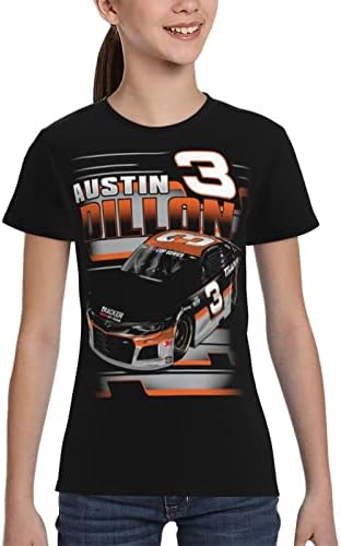Austin Dillon 3 camisa para menina adolescente e garoto impressão de menino de manga curta camiseta atlética Camiseta clássica Camiseta