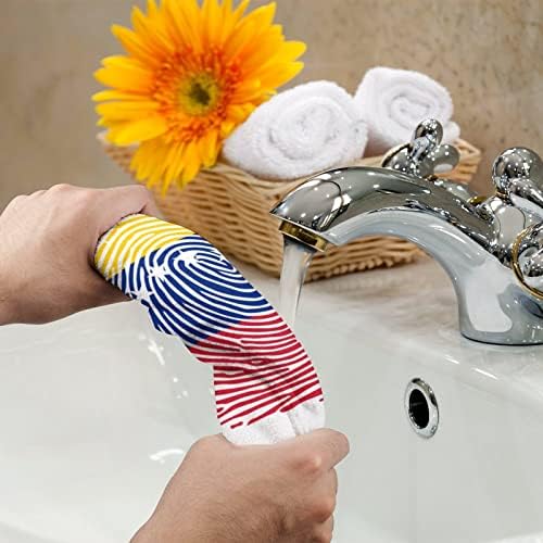 Toalhas de mão de impressão digital da bandeira da Venezuela Face e pano de lavagem corporal pano macio com fofos impressos