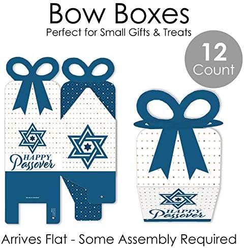 Big Dot of Happiness Feliz Páscoa - Caixas de Presentes de Favor Square - Pesach Jewish Holiday Party Boxes - Conjunto