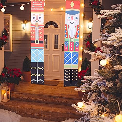 Decorações de Natal de Galpada 1 par da varanda de Natal Bandeira Adornamento Decal