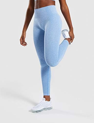 M Moyooga Legging sem costura para mulheres Trepora de barriga de cintura alta ginástica esportes de fitness de ioga ativa calças de fitness
