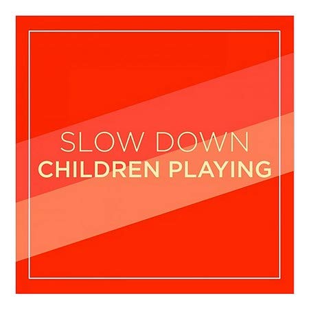 CGSIGNLAB | Lento crianças brincando -Modern diagonais Janela se apegando | 24 x24