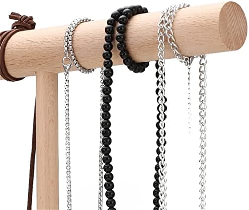 WDBBY 2 PCS pendurado colar de colar rack nórdico vertical de jóias de madeira sólida rack de colar de armazenamento doméstico rack