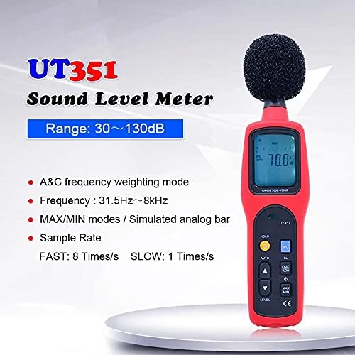 FZZDP 3digital Ruído Testador de som Medidor de som 30-130dB O monitoramento de decibel tem uma taxa de ponderação/amostra