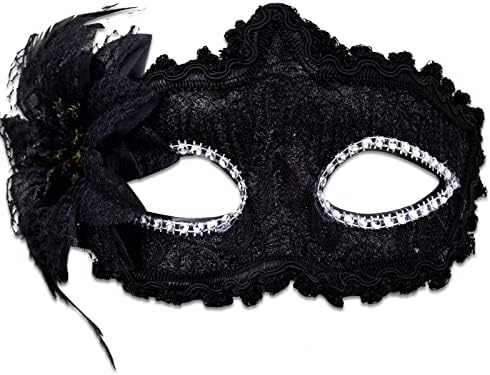 Máscara de renda de Halloween de Boobeen, máscara veneziana de máscara veneziana de renda, máscara de máscara de disfarce de rosto para carnaval Ball Dress Party Party